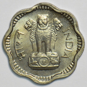 India Republic 1965 10 Paise Lion animal 197404 combine shipping