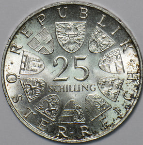 Austria 1965 25 Schilling 150th Anniversary of the Vienna Tech High Schoo 240229