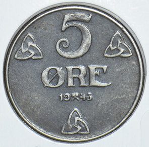 Norway 1943 5 Ore Lion animal 190832 combine shipping