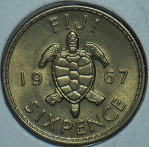 Fiji 1967 6 Pence Sea Turtle animal 290803 combine shipping