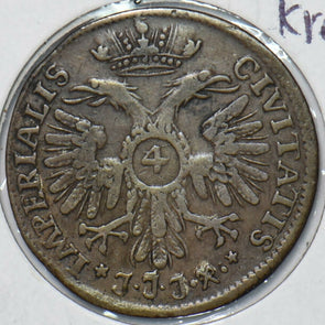 Austria 1728 4 Kreuzer Eagle animal 490992 combine shipping