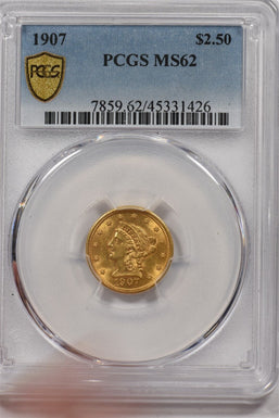 1907 $2.50 Gold Liberty Head Quarter Eagle PCGS MS62 PC1514