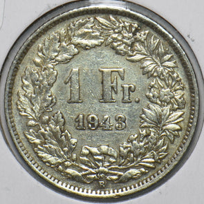 Switzerland 1943 Franc 193878 combine shipping
