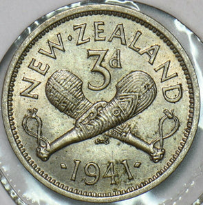 New Zealand 1941 3 Pence 297597 combine shipping