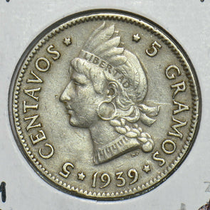 Dominican Republic 1939 5 Centavos D0099 combine shipping