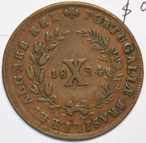 Portugal 1824 10 Reis P0289 combine shipping