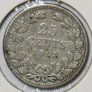 Netherlands 1908 25 Cents 295517 combine shipping