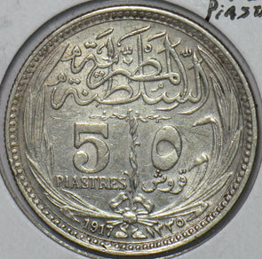 Egypt 1917 AH 1335 5 Piastres 296609 combine shipping
