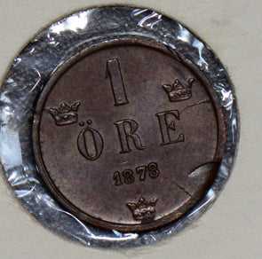 Sweden 1878 Ore UNC with die break 190344 combine shipping