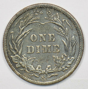 1905-S Barber Dime 90% silver XFF U0192