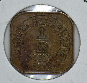 Straits Settlements 1932 George V 1/2 Cents 291101 combine shipping