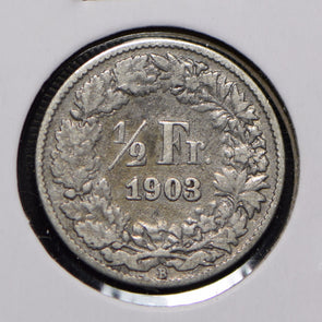 Switzerland 1903 1/2 Franc  900722 combine shipping