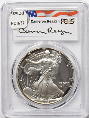 1988-S Silver Eagle Reagan legacy series PCGS PR69DCAM PC1665