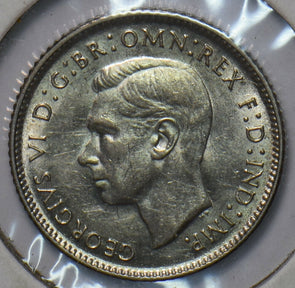 Australia 1943 D 6 Pence Kangaroo animal Emu 193611 combine shipping