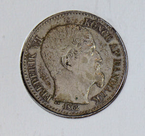 Danish West Indies 1862 10 Cents silver UNC lustrous D0082 combine shipping