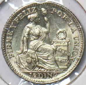 Peru 1908 1/2 Dinero 293836 combine shipping