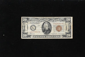 US 1934 A $20 Fine Federal Reserve Notes hawaii overprint RC0688 combine shippin