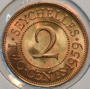 Seychelles 1959 2 Cents 297381 combine shipping