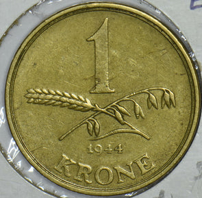 Denmark 1944 Christian X Krone 290949 combine shipping