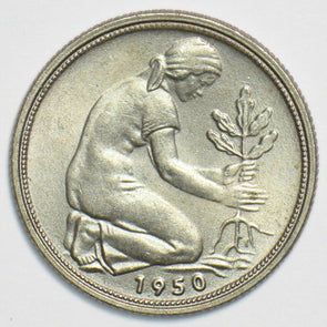 Germany 1950 50 Pfennig 197481 combine shipping
