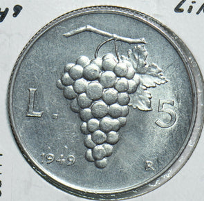 Italy 1949 R 5 Lire 198114 combine shipping