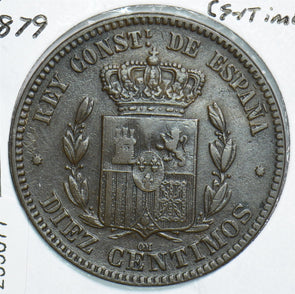 Spain 1879 10 Centimos 299077 combine shipping