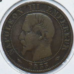 France 1855 A 5 Centimes Eagle animal 900610 combine shipping