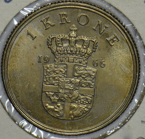 Denmark 1966 Fredrick IX Krone 290962 combine shipping