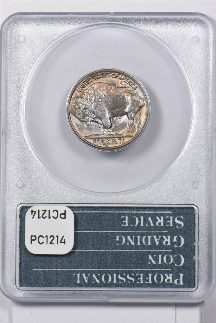 1937 -D 5 Cents PCGS MS65 buffalo nickel COLOR TONING PC1214 combine shipping