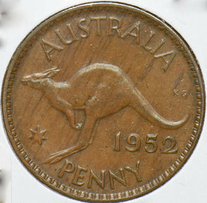 Australia 1952 Georgivs VI Penny Kangaroo animal 192145 combine shipping
