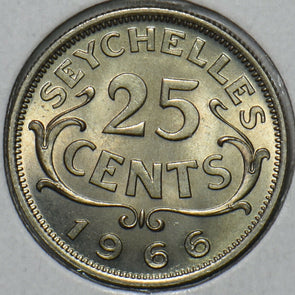 Seychelles 1966 25 Cents 297369 combine shipping