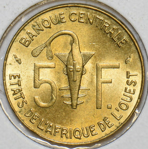 West African States 1985 5 Francs Gazelle animal 152637 combine shipping
