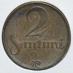 Latvia 1922 2 Santimi 240951 combine shipping