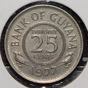 Guyana 1977 25 Cents Hoatzin animal  191143 combine shipping