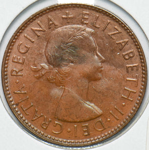 Australia 1953 Elizabeth II 1/2 Penny Kangaroo animal 192154 combine shipping