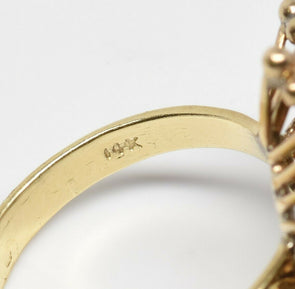14K Gold Opal Sapphire Ring 6.77g RG0176