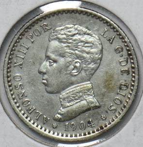 Spain 1904 50 Centimos Lion animal 294529 combine shipping