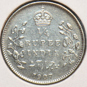 British India 1907 1/4 Rupee 193016 combine shipping