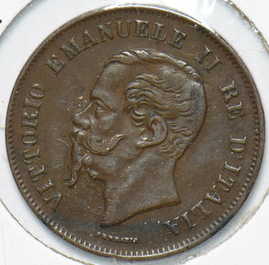 Italy 1862 Vittorio Emanuele II 5 Centesimi 292582 combine shipping