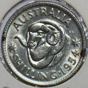Australia 1954 Shilling Merino ram animal 902616 combine shipping