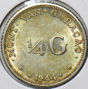 Netherlands Antilles 1944 D 1/4 Gulden 151358 combine shipping