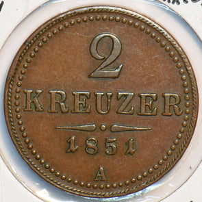 Austria 1851 A 2 Kreuzer Eagle animal 490944 combine shipping