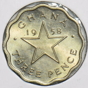 Ghana 1958 3 Pence 298424 combine shipping