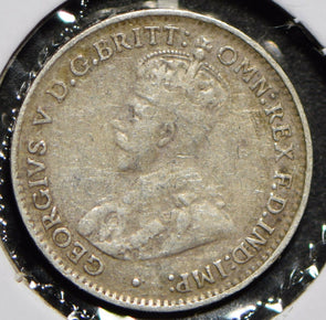 Australia 1927 3 Pence Kangaroo animal Emu  150216 combine shipping