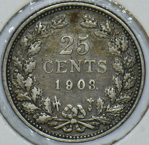 Netherlands 1903 25 Cents 490051 combine shipping