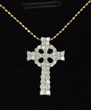 18K Gold Diamond Pendant 1.71g Diamond TCW 0.5ct 0.76*0.5*0.13inch RG0123
