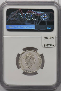 Great Britain 1997 Pound silver NGC PF 68UC Piefort English Three Lions NG1389 c