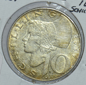 Austria 1957 10 Schilling 191588 combine shipping