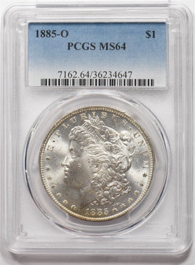 1885-O Morgan Dollar Silver Stunning Toning PCGS MS64 PC1617