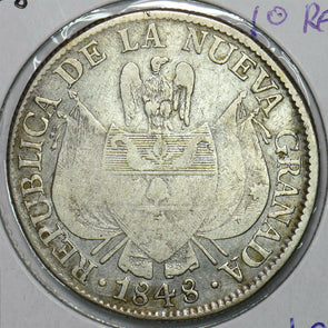 Colombia 1848 10 Reales Granada G0095 combine shipping